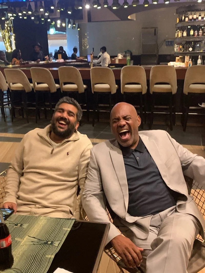 Emmanuel Weyi with Rajiv Ruparelia in Uganda